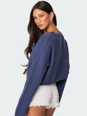 Philosophy Brand Women's Navy Blue Crewneck Sweater Size XL